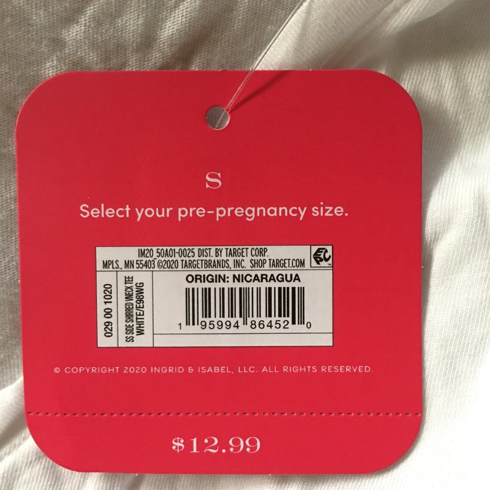 Set of 3 ISABEL MATERNITY Short Sleeve V-Neck Side Shirred Maternity Tees NEW!! - Picture 6 of 7